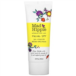 Mad Hippie Skin Care Products, солнцезащитное средство для лица, широкого спектра действия, UVA/UVB, SPF 30+, 59 г (2,0 унции)