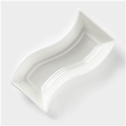Блюдо фарфоровое Wilmax, 9,5×5,5 см, цвет белый