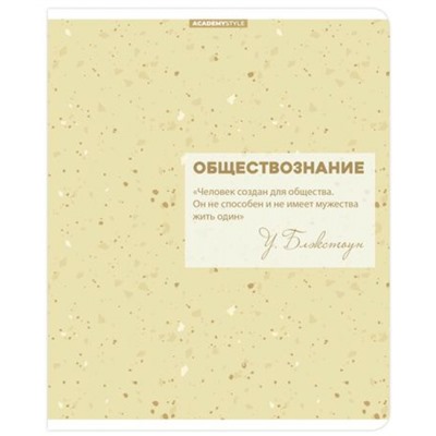 Тетрадь  48л "Терраццо" по обществознанию 15607 Academy style