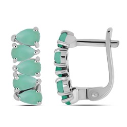 Серьги, изумруд берилл, Пандора