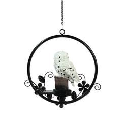 Садовый светильник «Полярная сова», уличный, на солнечной батарее, 27 см, 1 LED, свечение тёплое белое