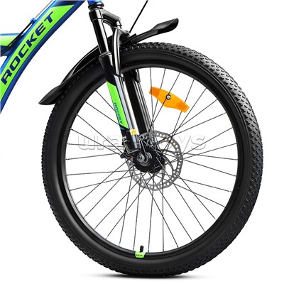 Велосипед 24" Rocket Azkar, цвет синий/зеленый, размер 15"