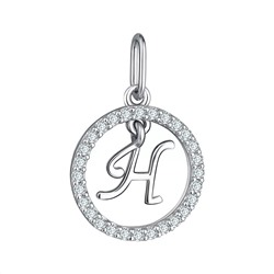 Подвеска из серебра куб.циркон., Л-28845