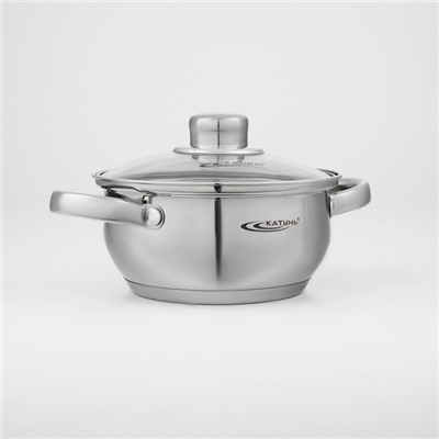 Набор кастрюль «Гретта», 3 предмета: 1.6 л, 2.2 л, 3.2 л, капсульное дно, индукция, нержавеющая сталь, AISI - 201