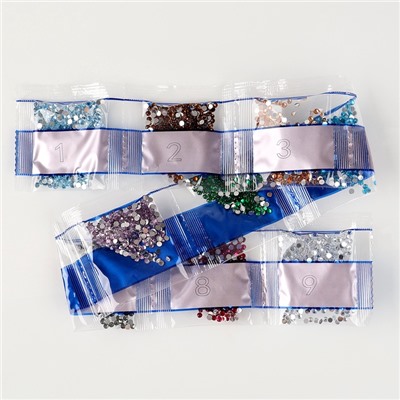 Алмазная мозаика на новый год с частичным заполнением для детей «Котёнок», 10×15 см, набор для творчества