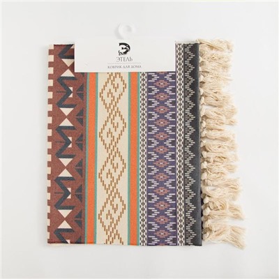 Ковёр «Этель. Грани», 60×180 см, хлопок 50%