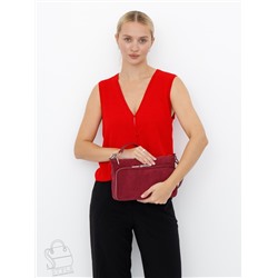 Сумка женская кожаная 8200PEF wine Polina&Eiterou  в Новосибирске