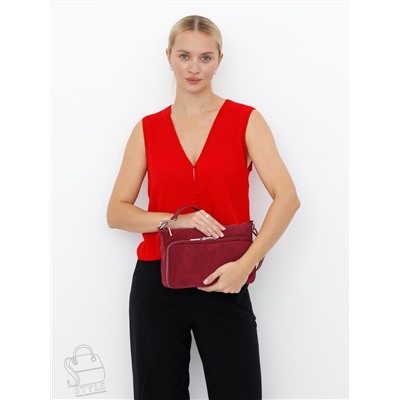 Сумка женская кожаная 8200PEF wine Polina&Eiterou  в Новосибирске