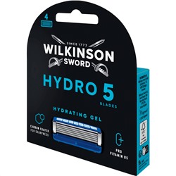 Кассеты для бритвы Schick (Wilkinson Sword) HYDRO-5 Carbon Coated Hydrating Gel (4шт)