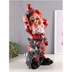 Фигура полистоун «Гном с оленёнком», 48 см