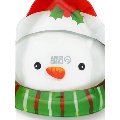 Тарелка новогодняя плоская «Снеговик», 13.8×20.5 см