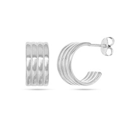 Серьги из серебра без вставки, ТЦС-8549