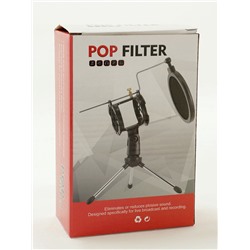 Микрофонная стойка настольная с поп-фильтром