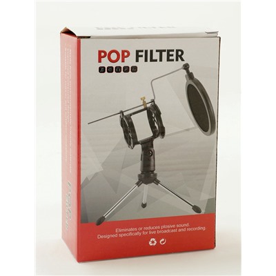 Микрофонная стойка настольная с поп-фильтром