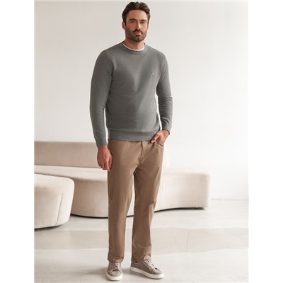 Джемпер фактурной вязки из хлопка с нейлоном