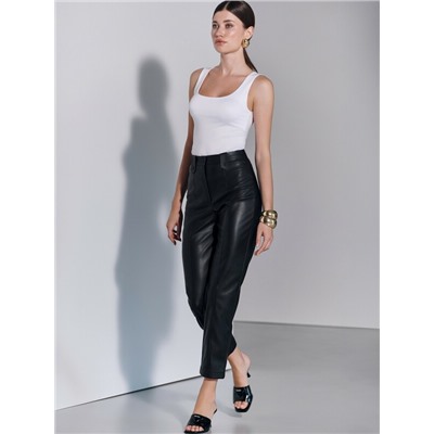 Брюки CONTE Брюки из экокожи с фигурными шлёвками LBK 2852