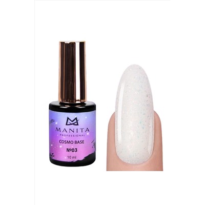 Manita Professional База для ногтей камуфлирующая с блестками №03 / Cosmo Base, 10 мл KRISTALLER, 1110306