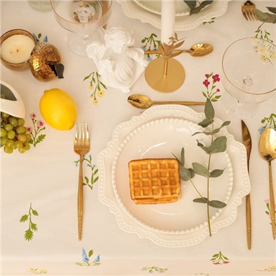 Скатерть «Этель. Цветочек», 146×220±2 см, саржа 190 г/м², 100% хлопок