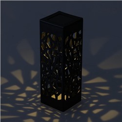 Садовый светильник «Ажурный», уличный, на солнечной батарее, 6×29×6 см, 1 LED, свечение тёплое белое