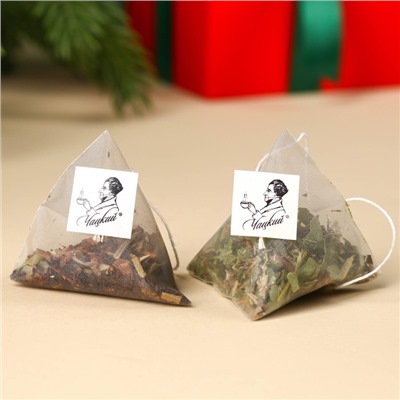 Чай подарочный новогодний «Тепло на двоих», набор 2 шт.×3 г