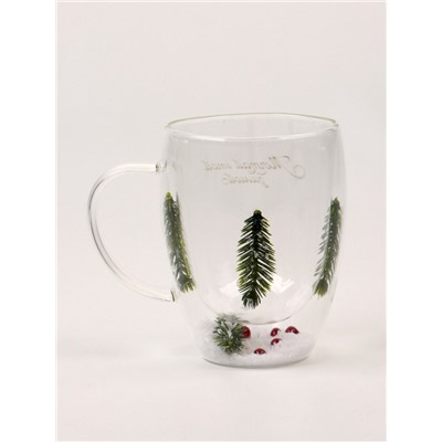 Кружка новогодняя с двойными стенками «Мечтай этой зимой», 350 мл
