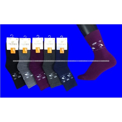 Шугуан термоноски женские внутри махра СНЕЖИНКИ