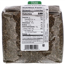 Bergin Fruit and Nut Company, органические черные семена чиа, 454 г (16 унций)