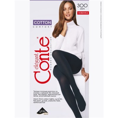 Колготки теплые, Conte, Cotton 300