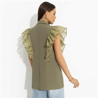 Жилет комбинированный, Это восторг (dark green)