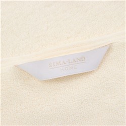 Полотенце махровое SL HOME: Floral «Айвори» 30×60 см, хлопок 100%, бежевое