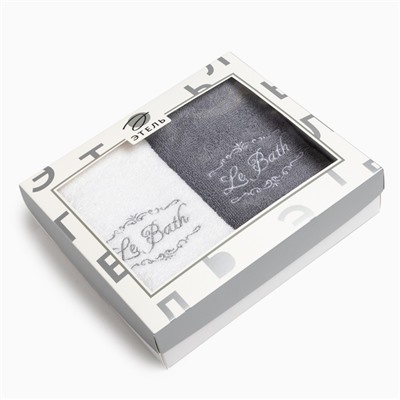 Полотенца махровые «Этель» Le Bath, 35×50 см - 2 шт., хлопок 100%