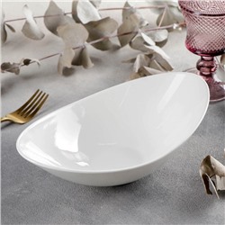 Салатник фарфоровый Wilmax Olivia, 0.6 л, 25.5×15×7.5 см, цвет белый