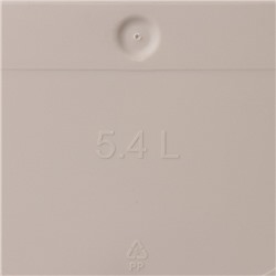 Горшок для цветов с поддоном Saffron, 5.4 л, d=22.4 см, h=20.5 см, пластиковый, бежевый