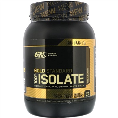 Optimum Nutrition, Gold Standard 100% Isolate, Chocolate Bliss, 1.64 lb (744 g)