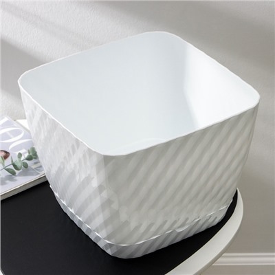 Горшок для цветов с поддоном СибПолимер «Классика», 15 л, пластиковый, белый