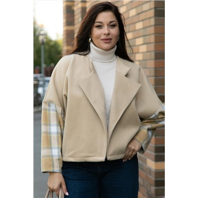 Пальто укороченное Хайт (бежевое) Б14314-7М