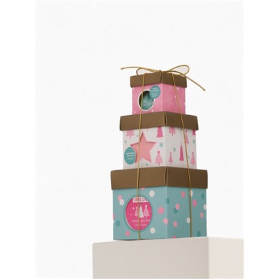 Подарочный набор новогодний, лосьон для тела, соль и бомбочка для ванны, URAL LAB