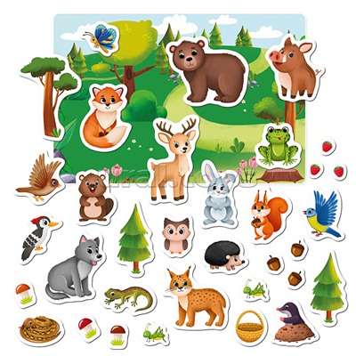 Магнитная игра "Животные леса"