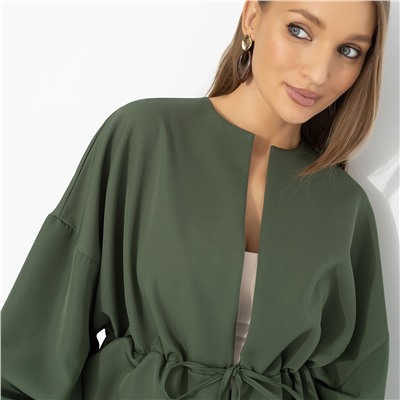 Брючный костюм для нескучного офиса, Серьезная леди (2 в 1, хаки)