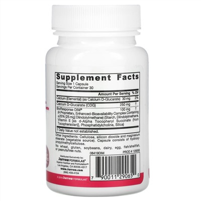 Jarrow Formulas, DIM + CDG, улучшенная формула для детоксикации, 30 вегетарианских капсул