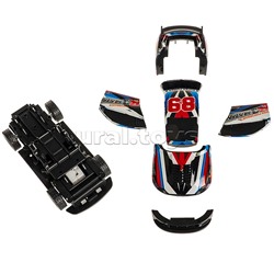 Машинка пластмассовая инерционная "Авария на трассе" Гонка спорт (pull back) ВОХ 15,2х7,5х7,5см,