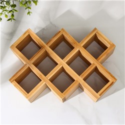 Подставка для бутылок вина Доляна, 24.5×17×6.2 см, бамбук