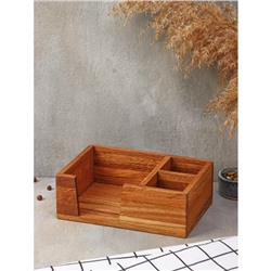 Подставка - салфетница деревянная Adelica, 21.5×15×7.5 см, дуб