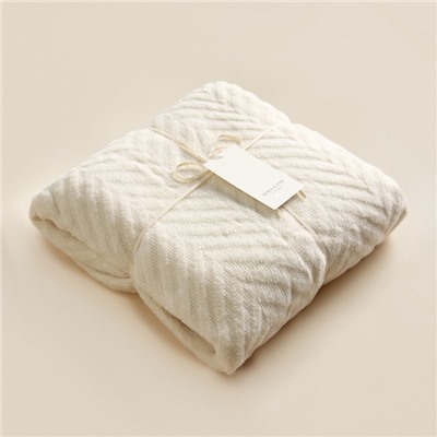 Плед «Этель» Soft, 130×170 см, 100% акрил, белый