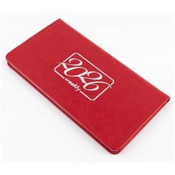 Планинг 2026 г. 165х90 мм 128 стр. "ФЛОРЕНЦИЯ" красный 310118 Alpha-Trend