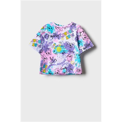 Фуфайка трикотажная для девочек (футболка) PLAYTODAY, 1240264