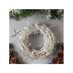 Гирлянда «Нить» 20 м, IP20, прозрачная нить, 200 LED, 8 режимов, 220 В, свечение мульти