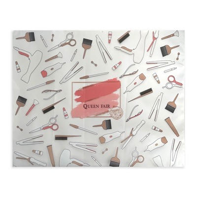 Пеньюар парикмахерский, чёрный, белый