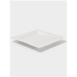 Тарелка квадратная Доляна White Labe, 25.5×2 см, фарфор, белая