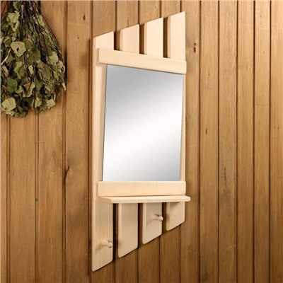 Зеркало «Диагональ», в деревянной раме, 2 крючка